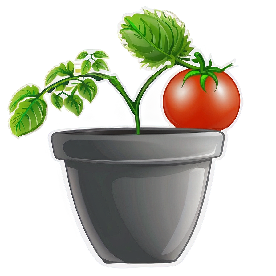 Tomato Plant Pot Png Ftv