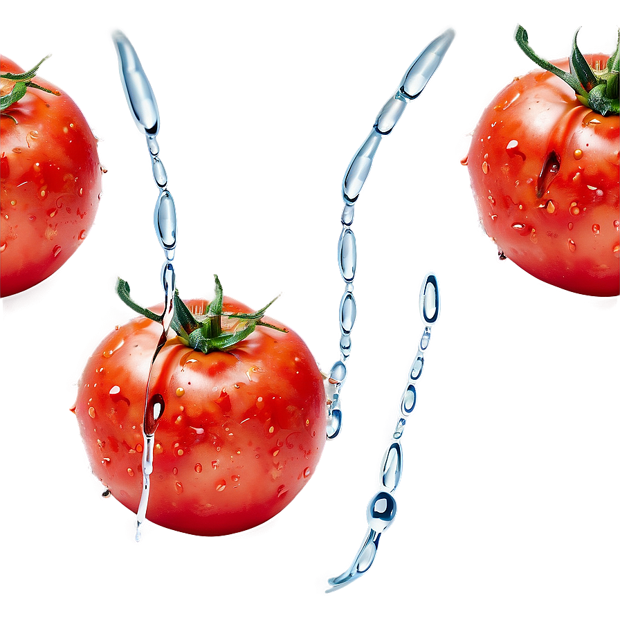 Tomato With Water Drops Png Eaa74