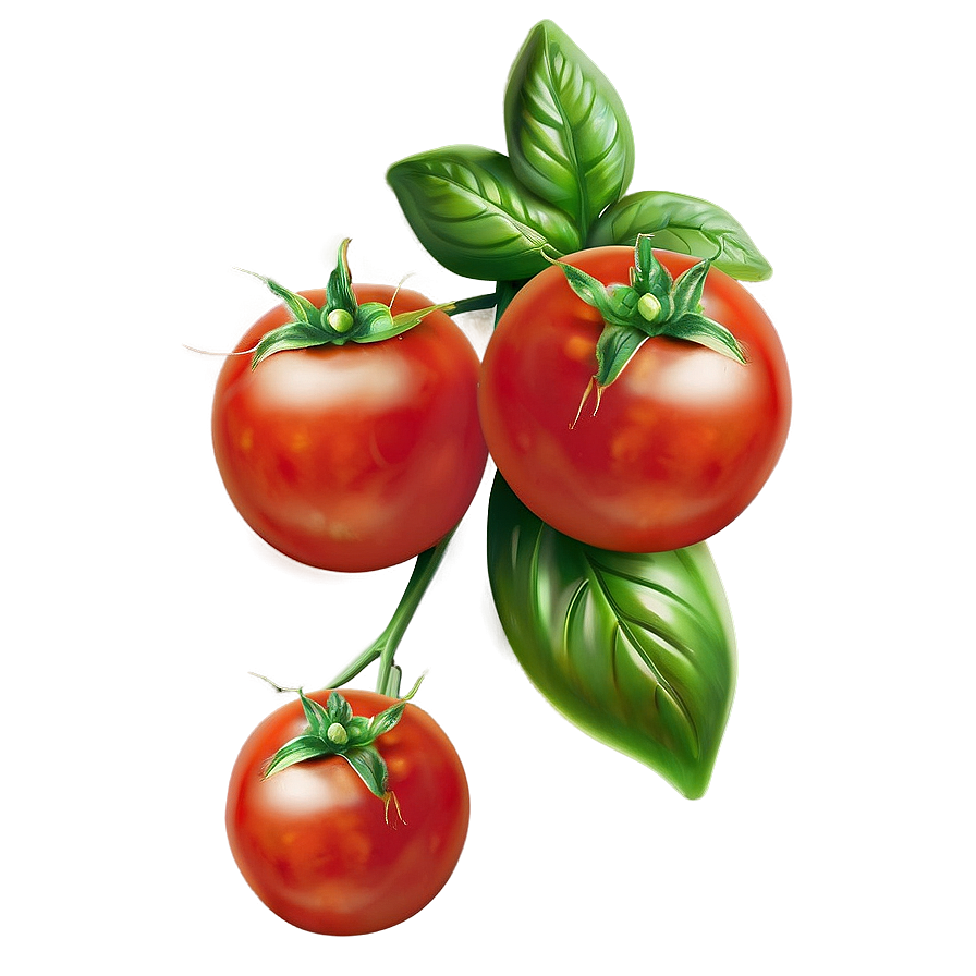 Tomatoes With Basil Png Ryw78