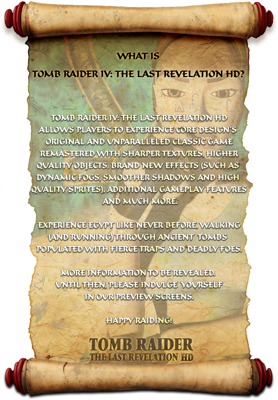 Tomb Raider I V The Last Revelation H D Announcement