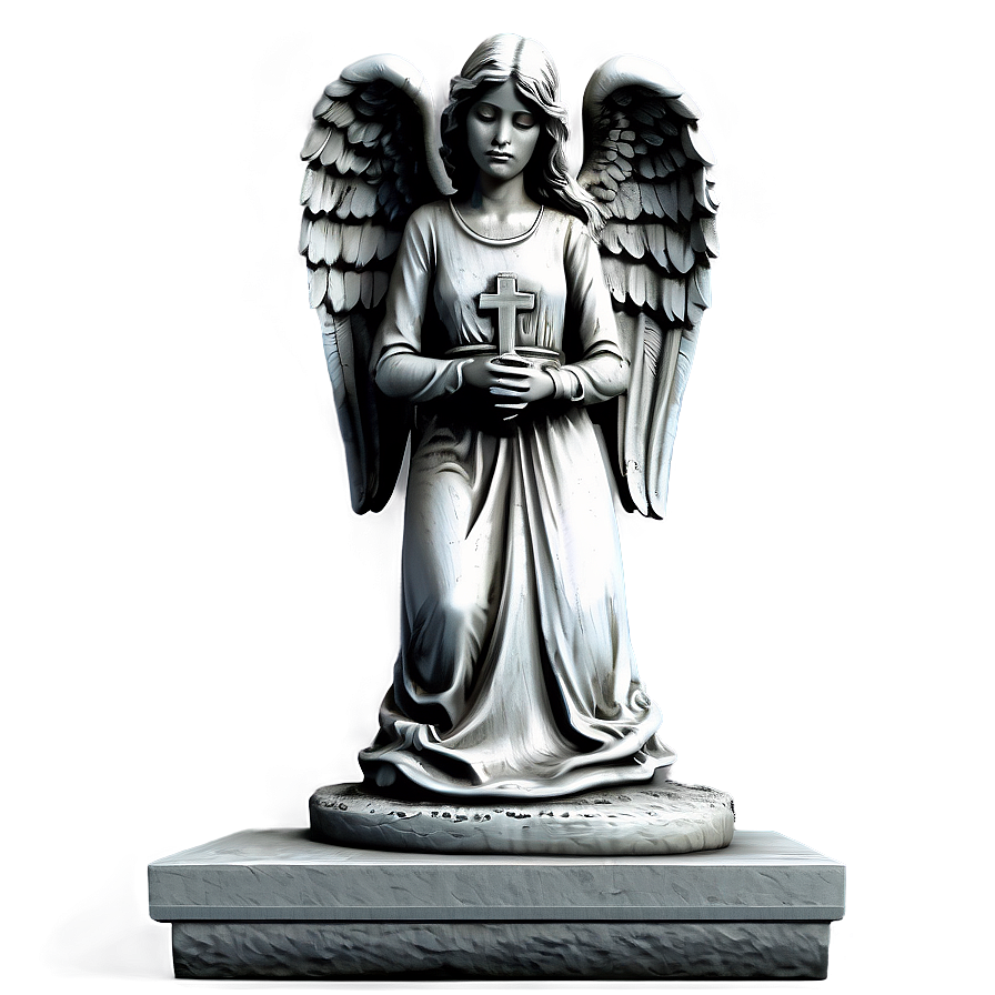 Tombstone With Angel Png 05252024