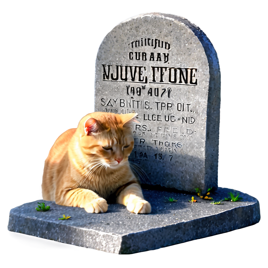 Tombstone With Cat Png Rwl