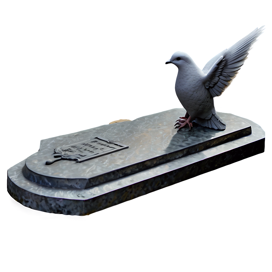 Tombstone With Dove Png Jux