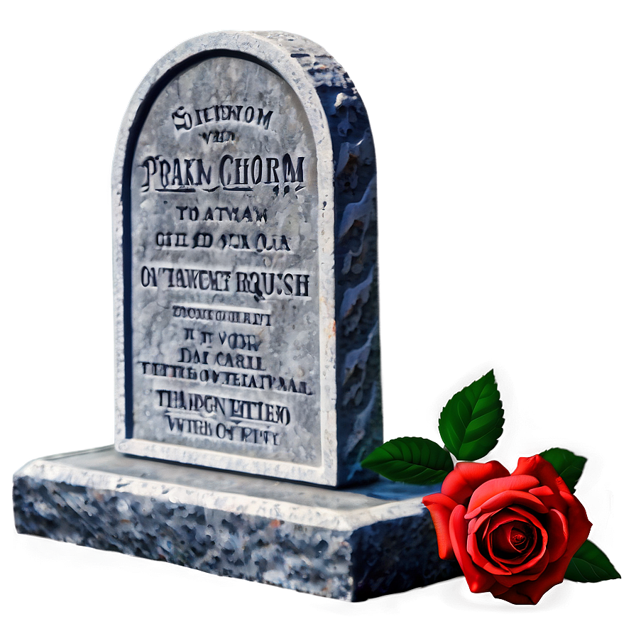 Tombstone With Rose Png 50