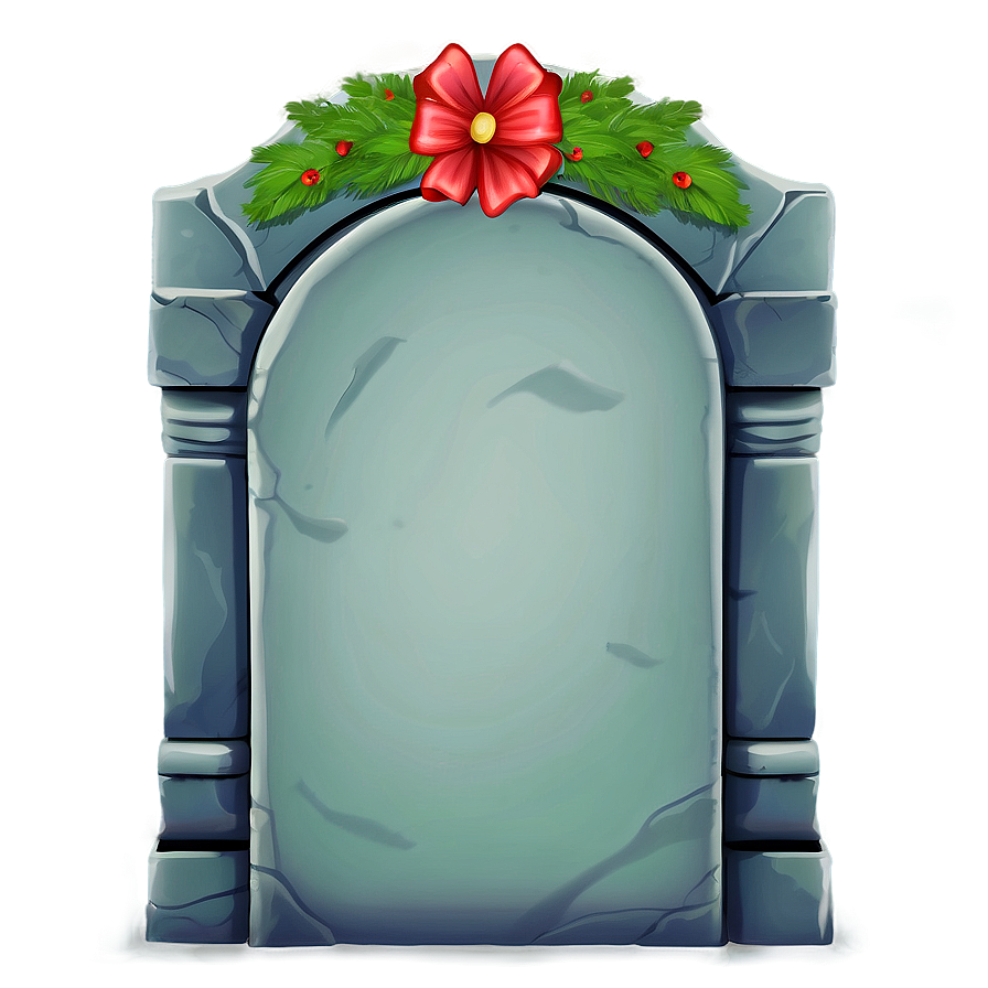 Tombstone With Wreath Png Eln17