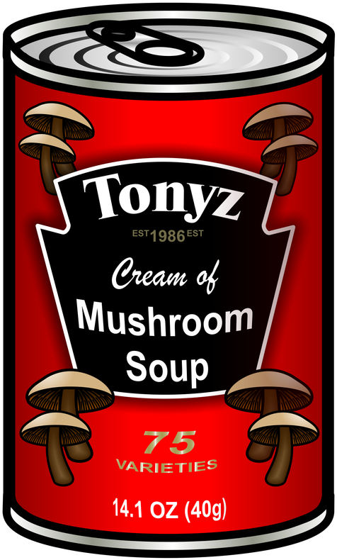 Tonyz Creamof Mushroom Soup Can