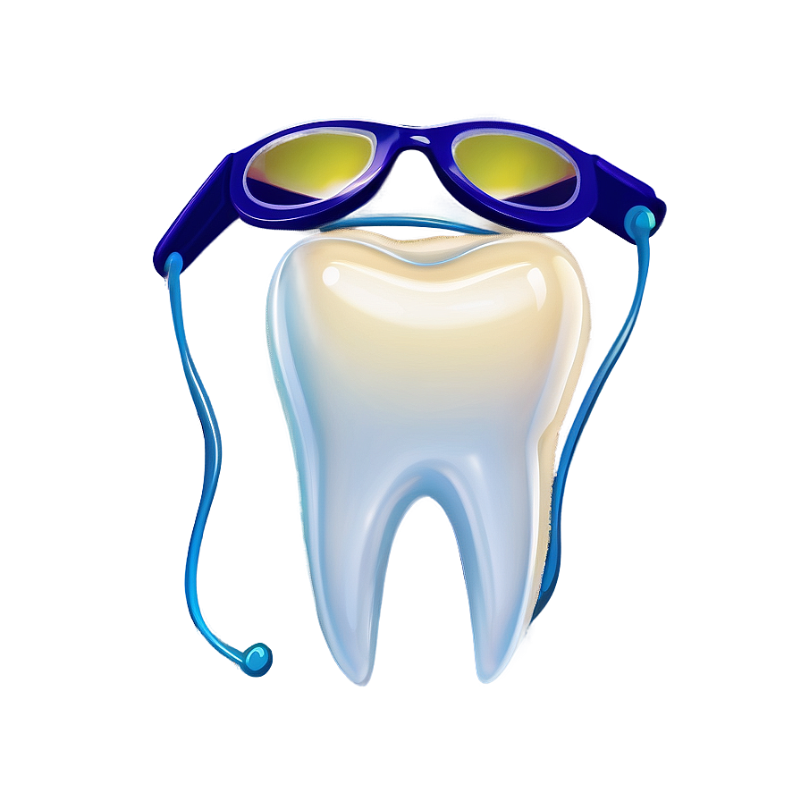 Tooth With Glasses Clipart Png 38