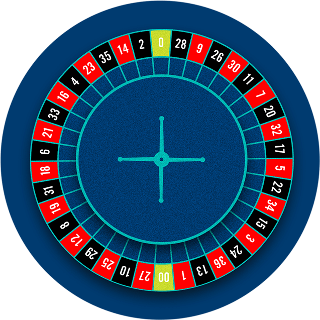 Top Down Viewof Roulette Wheel