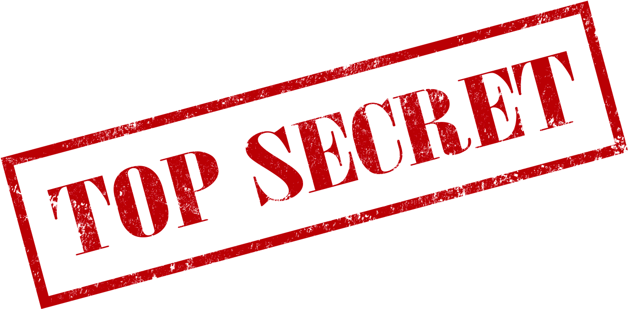 Top Secret Stamp Red Background