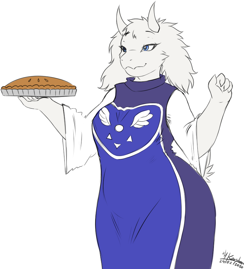 Toriel_ Holding_ Pie_ Animated_ Character