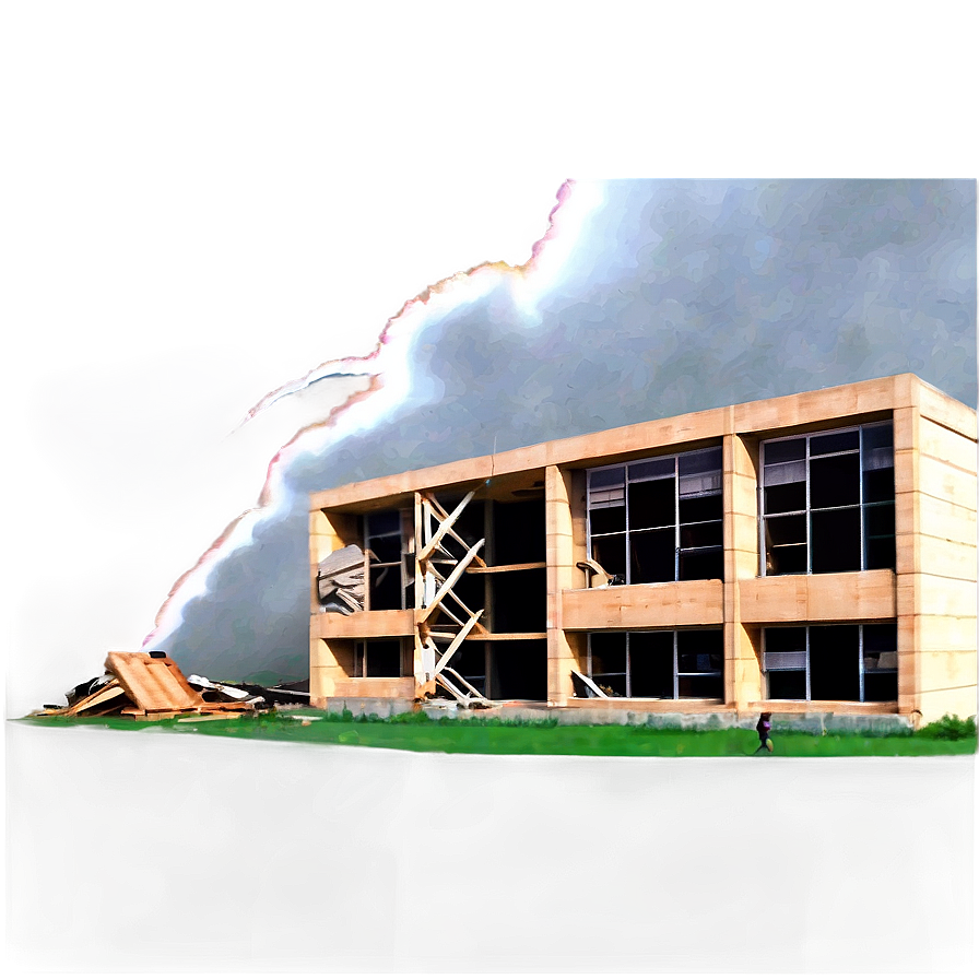 Tornado Hit Building Png Euv20