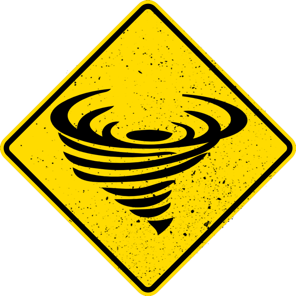 Tornado Warning Sign Graphic