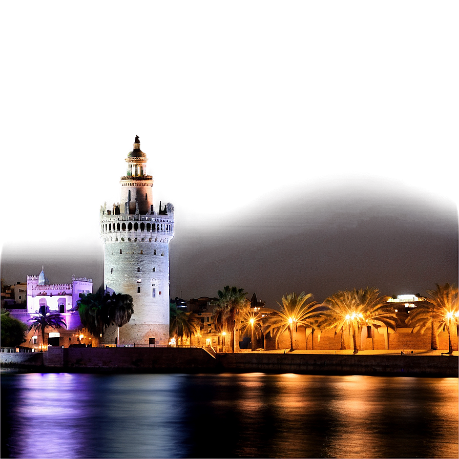 Torre Del Oro Sevilla Night View Png 06252024