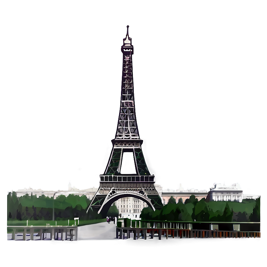 Torre Eiffel And Paris Skyline Png 40