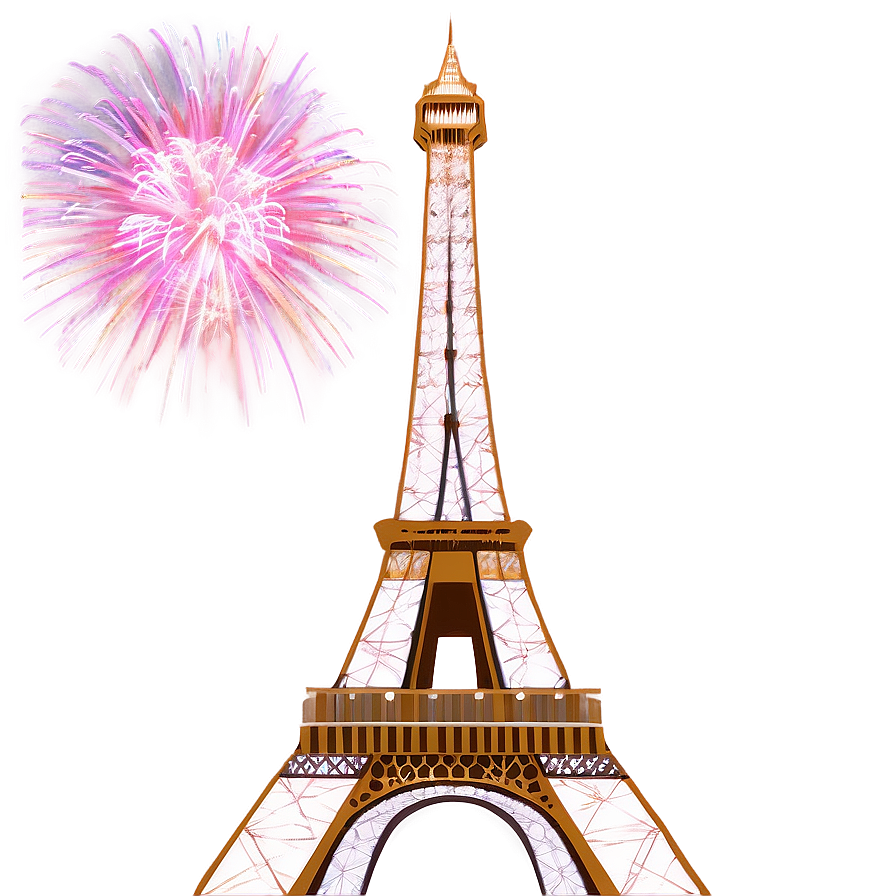 Torre Eiffel Fireworks Celebration Png Gpd