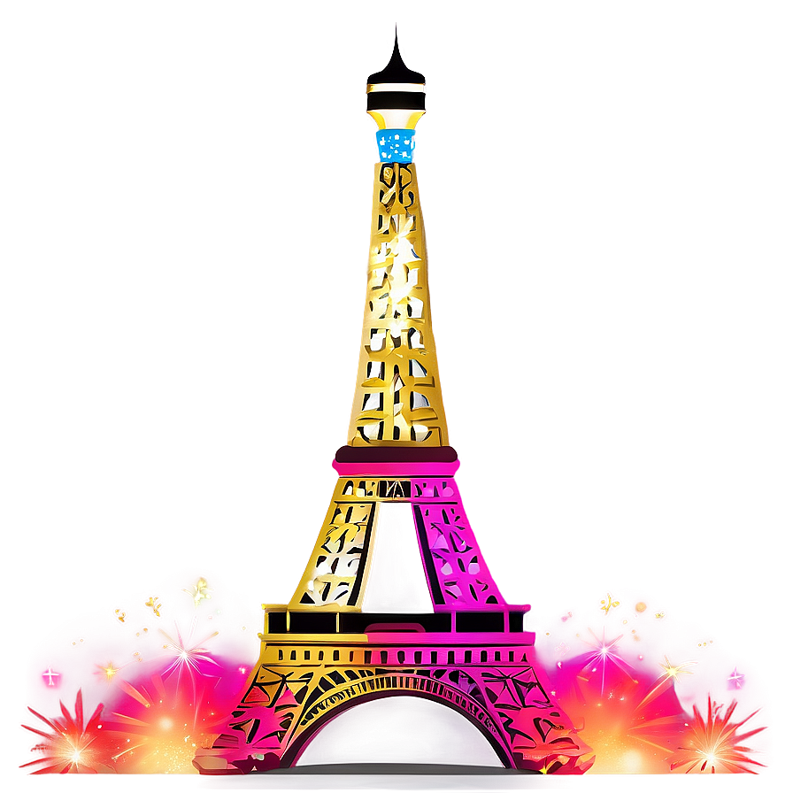 Torre Eiffel Fireworks Celebration Png Iuc