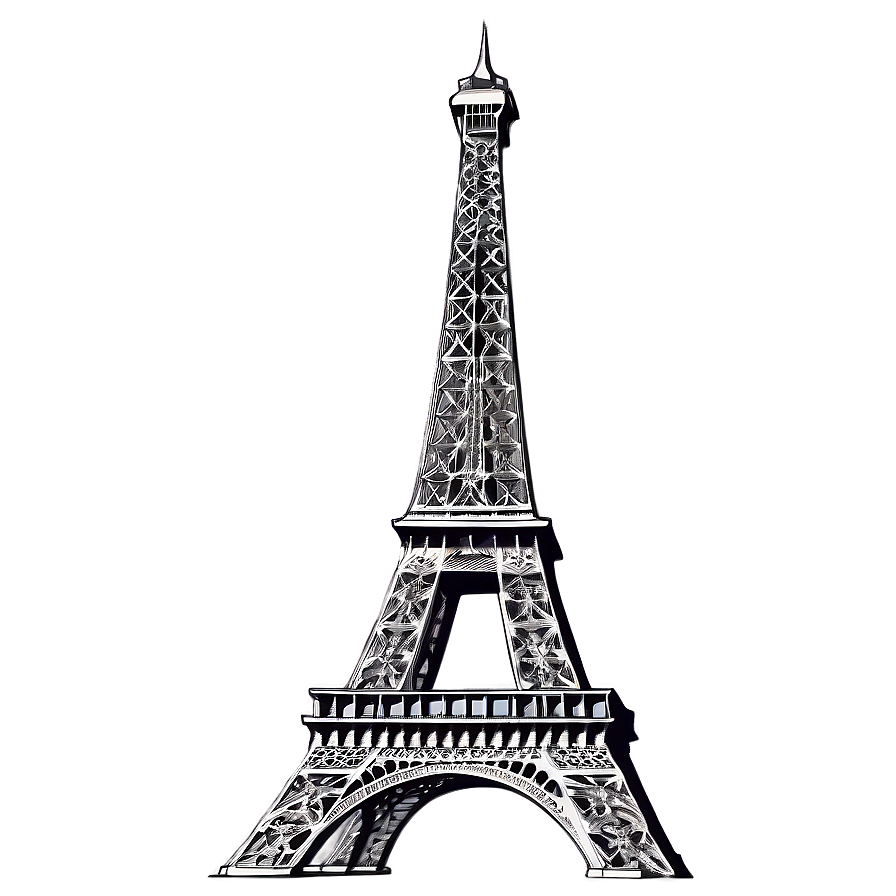 Torre Eiffel Historic Illustration Png Fnm50