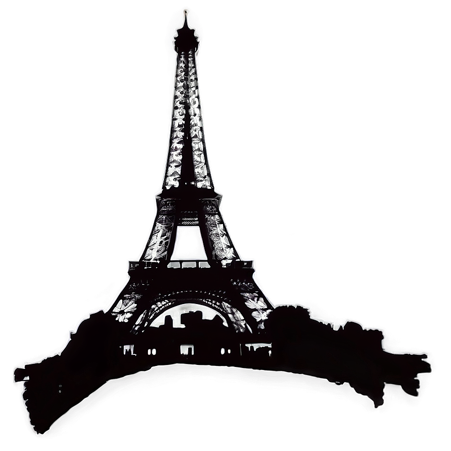 Torre Eiffel Silhouette At Dusk Png Lxo62