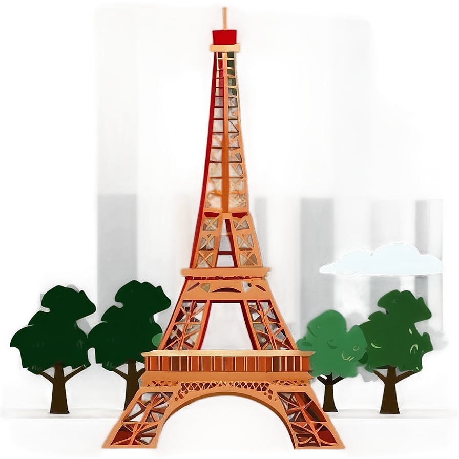 Torre Eiffel Street Perspective Png Gbu65