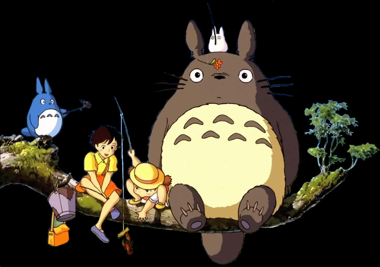 Totoro_and_ Friends_on_ Tree_ Branch