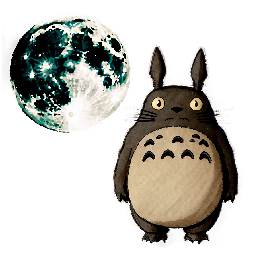 Totoro And Moon Png 05062024