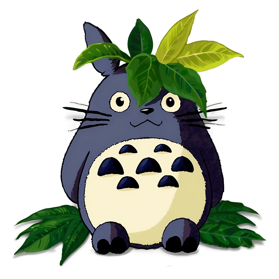 Totoro Leaf Hat Png 05062024