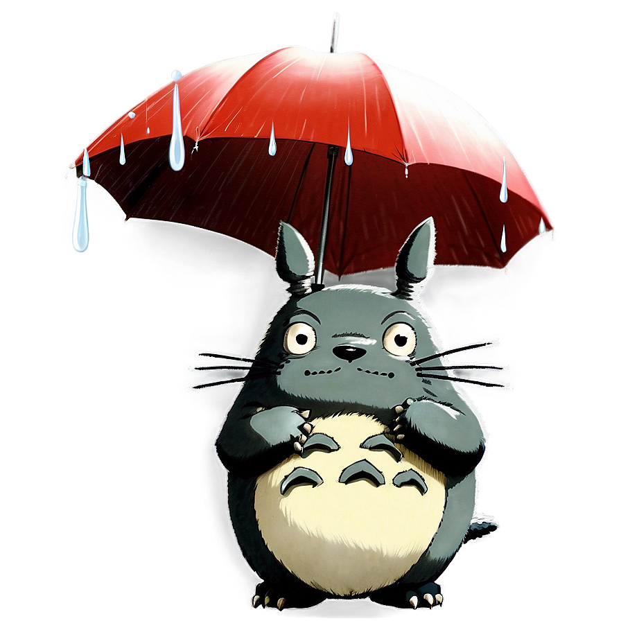 Totoro With Umbrella Png 05062024