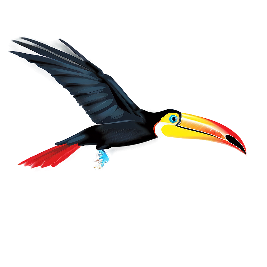 Toucan In Flight Silhouette Png 06112024