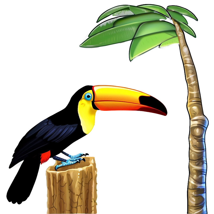 Toucan In Natural Habitat Png Ahj83