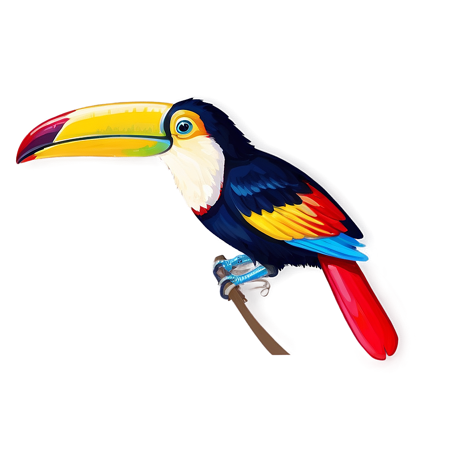 Toucan With Colorful Background Png 16