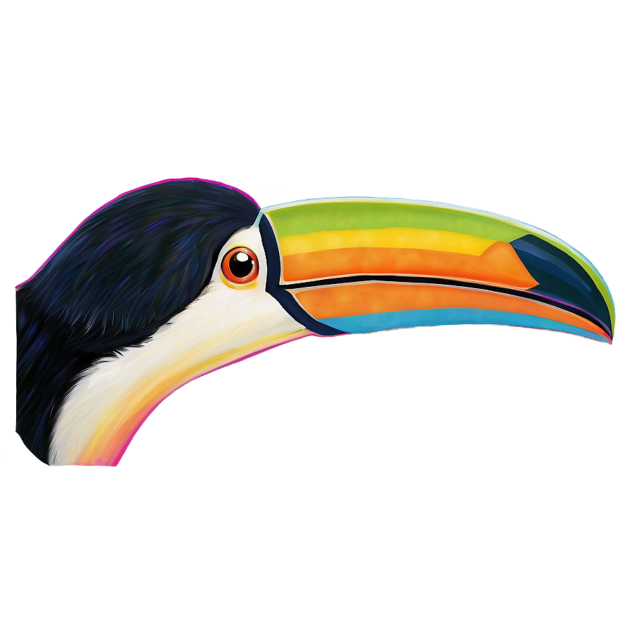 Toucan With Colorful Background Png 45