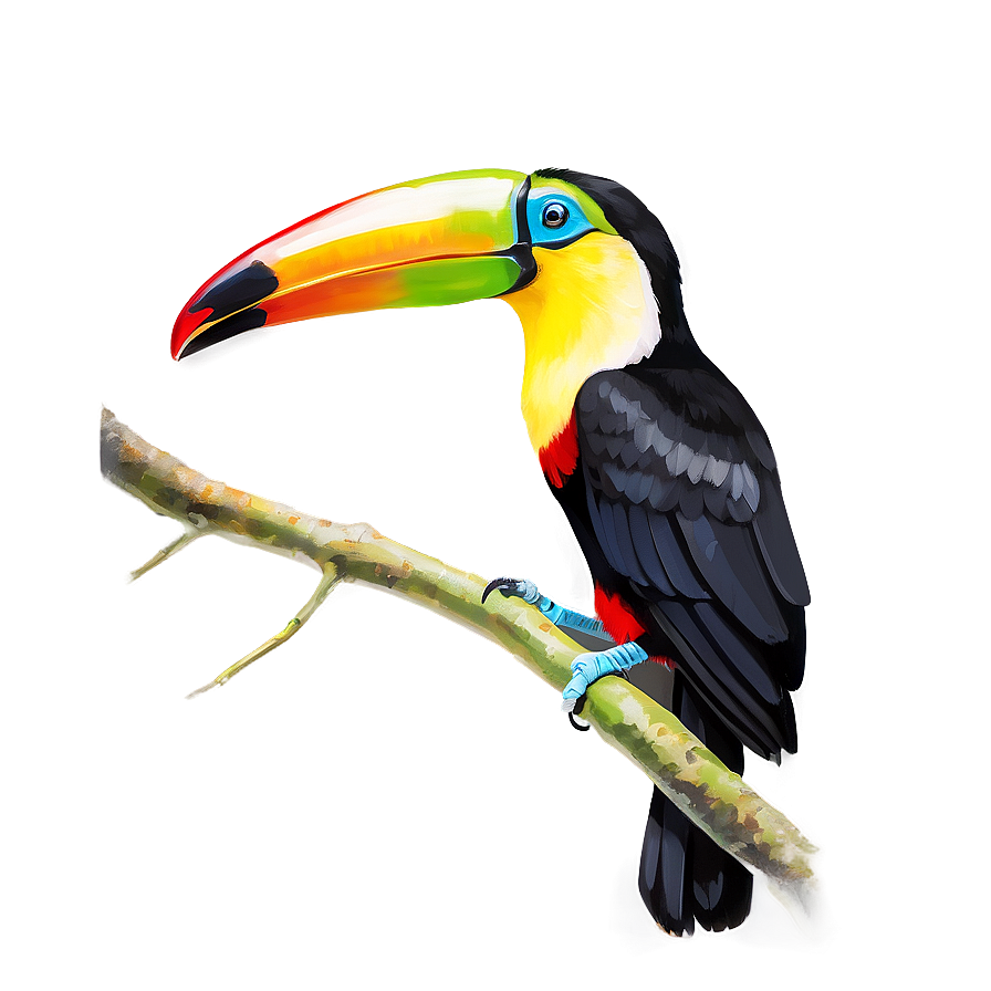 Toucan With Colorful Background Png 75