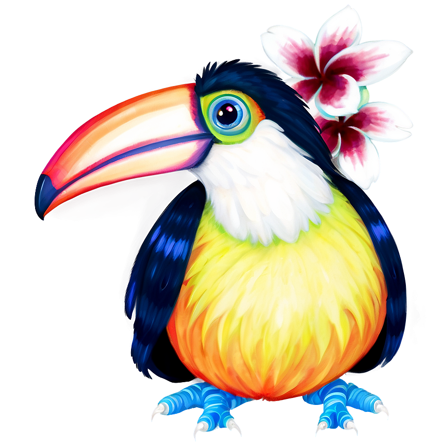 Toucan With Flowers Png Ohm54