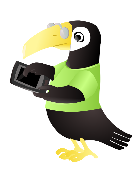 Toucan With Smartphone Illustration