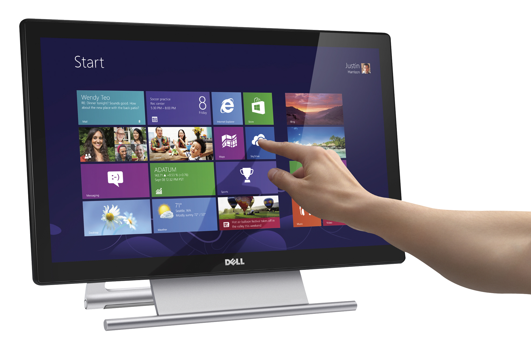 Touchscreen Interaction Dell Monitor