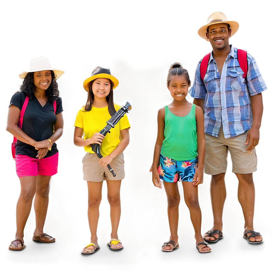 Tourists Standing Together Png Cyh