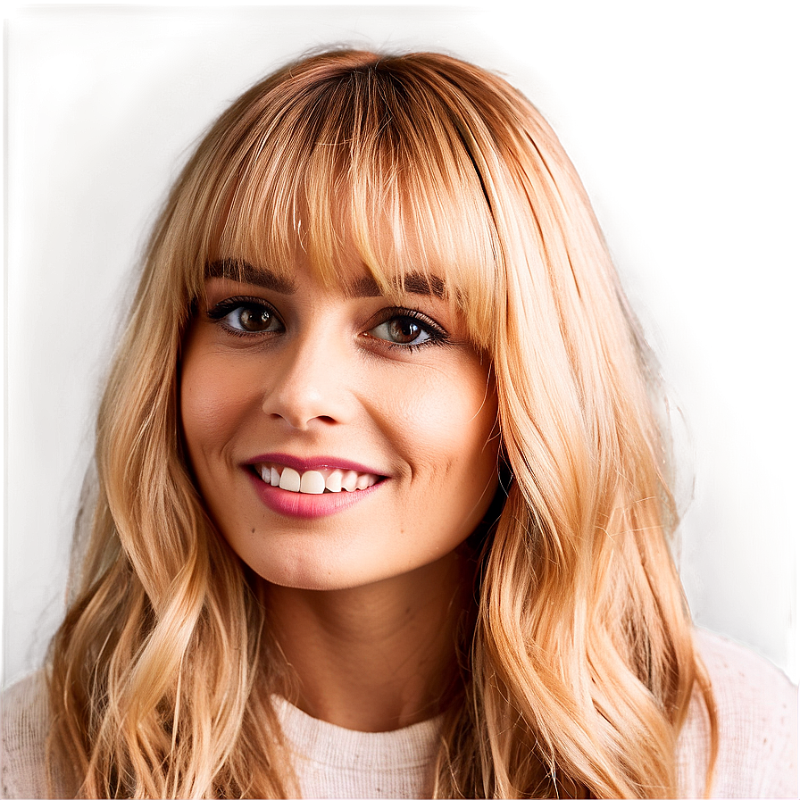 Tousled Blonde Bangs Png 15