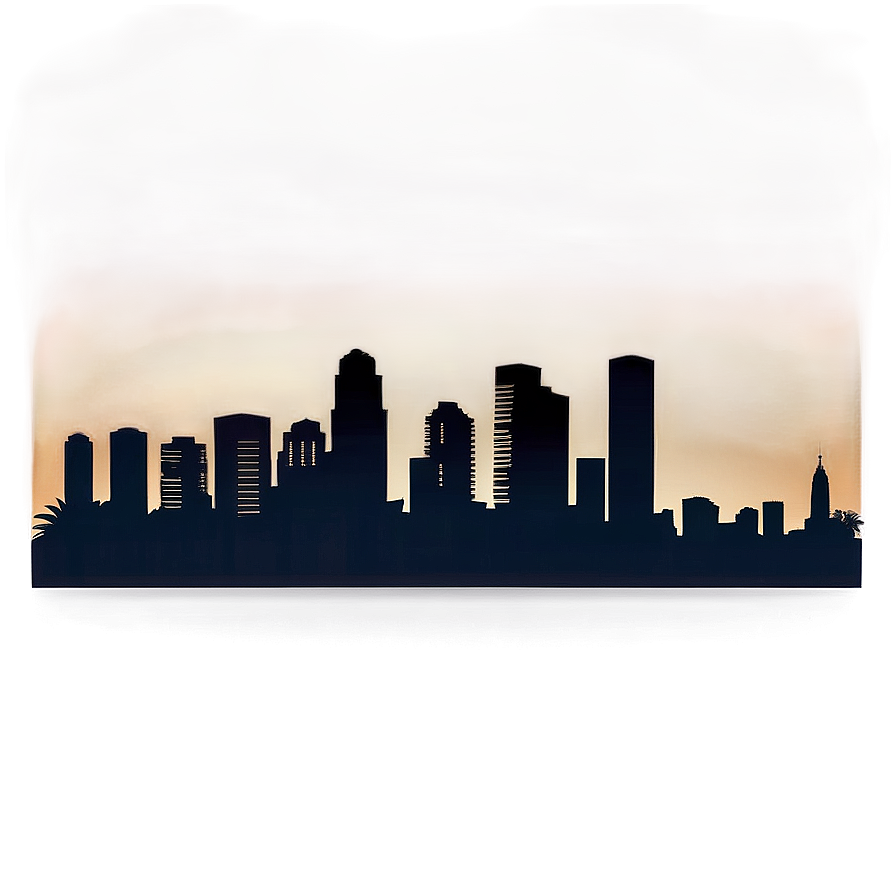 Town Skyline Silhouette Png Dpc