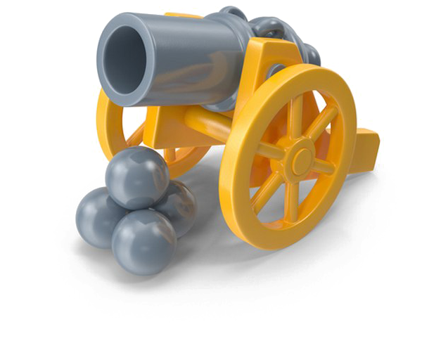 Toy Cannon With Cannonballs