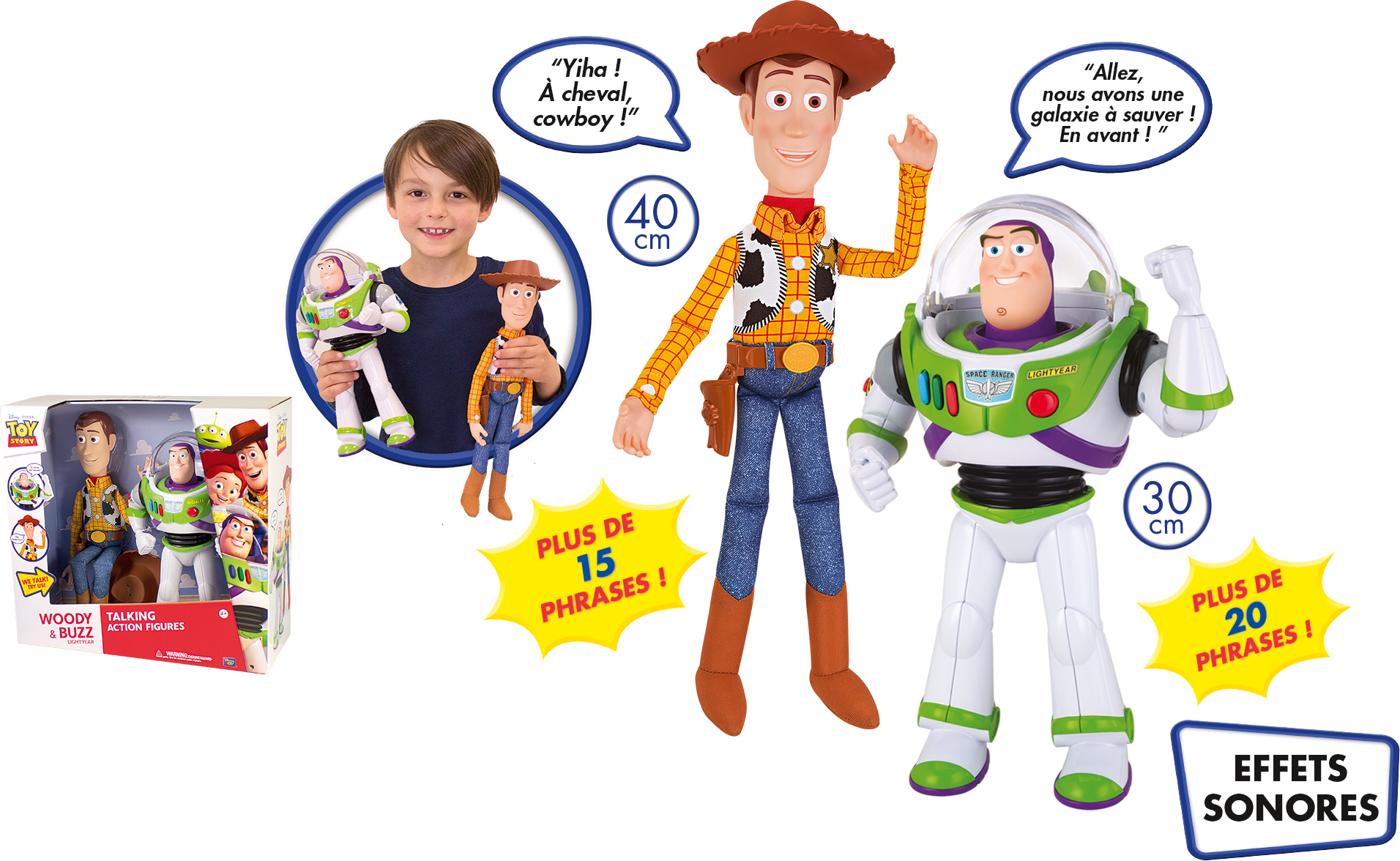 Toy Story Woodyand Buzz Lightyear Figureswith Child