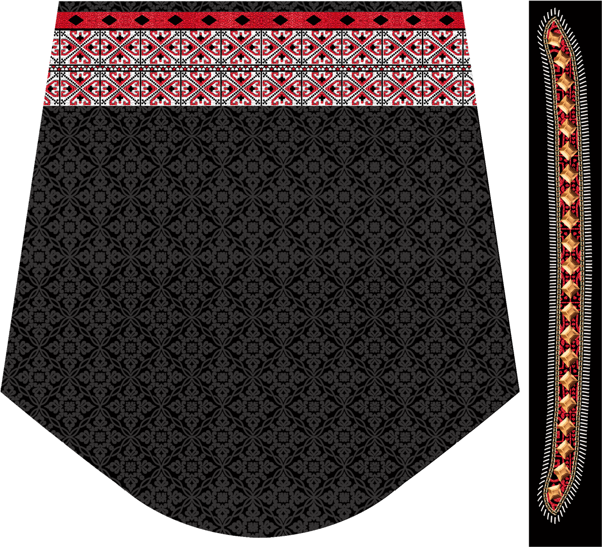 Traditional Black Lehenga Design