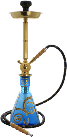 Traditional Blue Gold Hookah