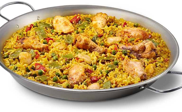 Traditional Chicken Paella Dish