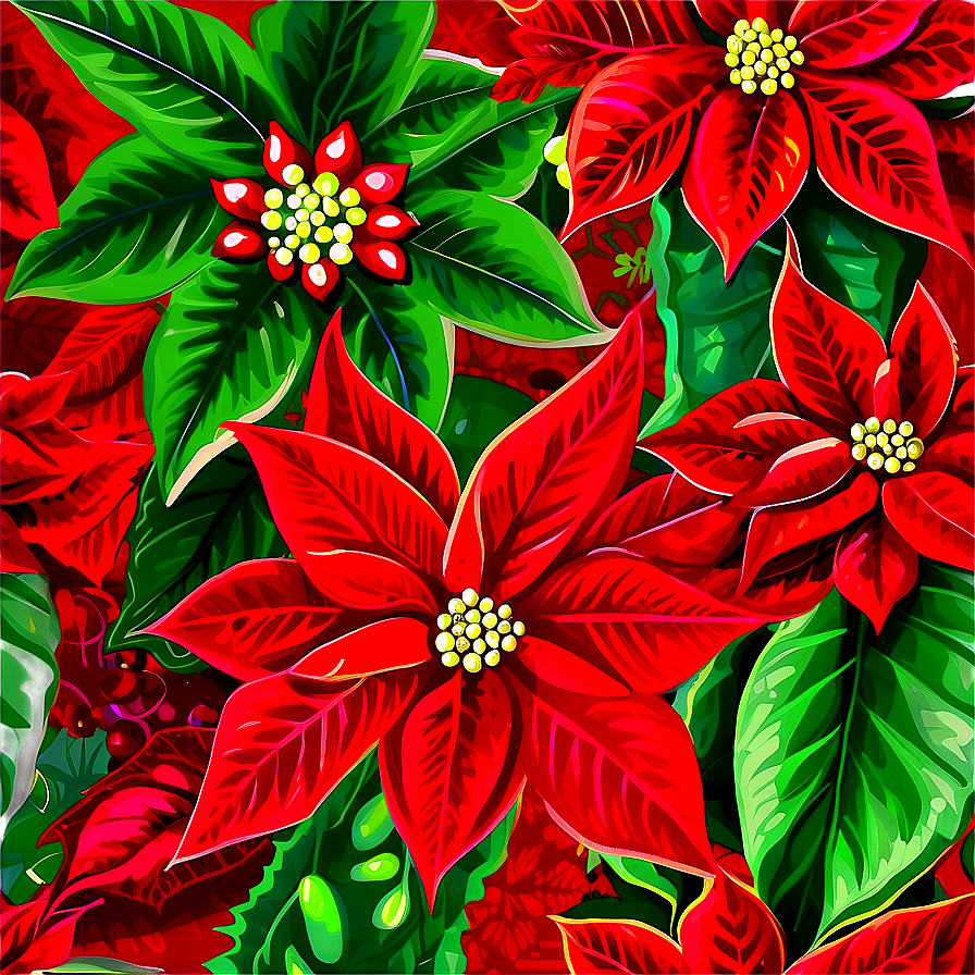 Traditional Christmas Poinsettia Png 06252024