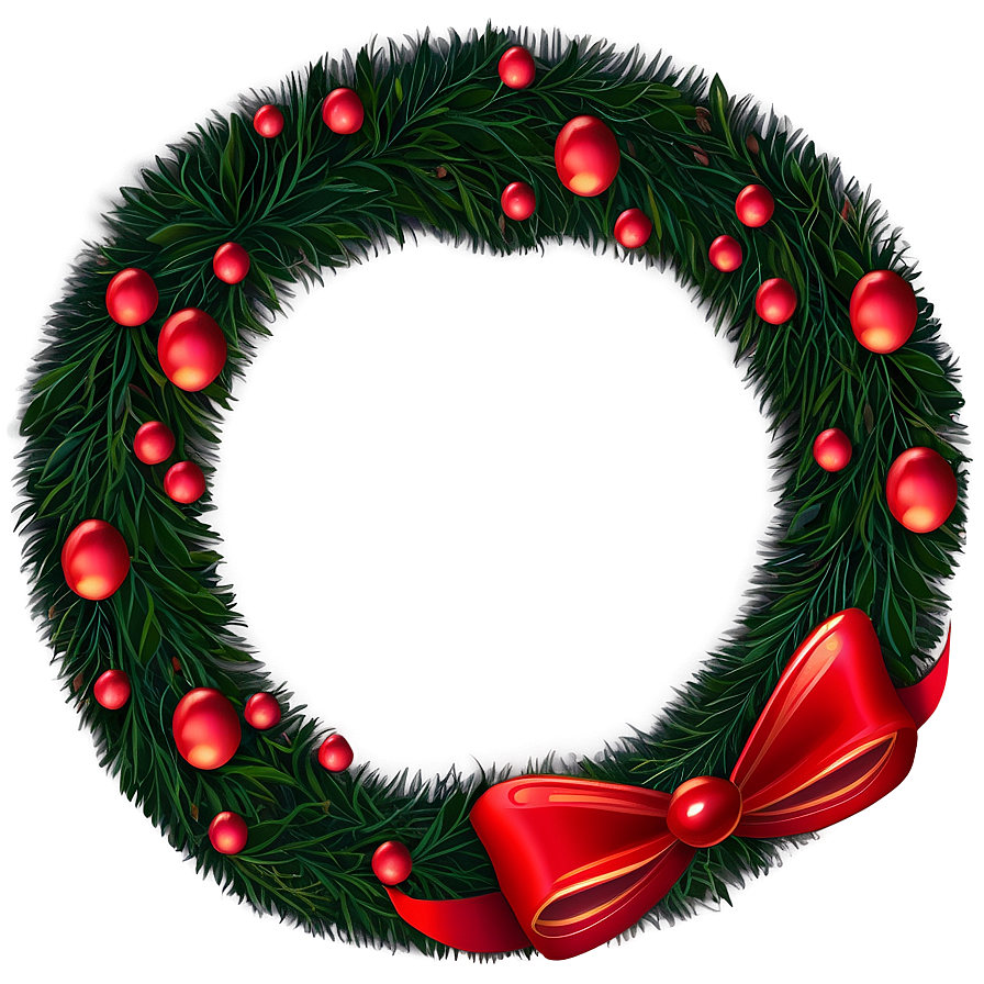 Traditional Christmas Wreath Png 05232024