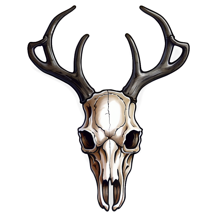 Traditional Deer Skull Tattoo Png Fbn70