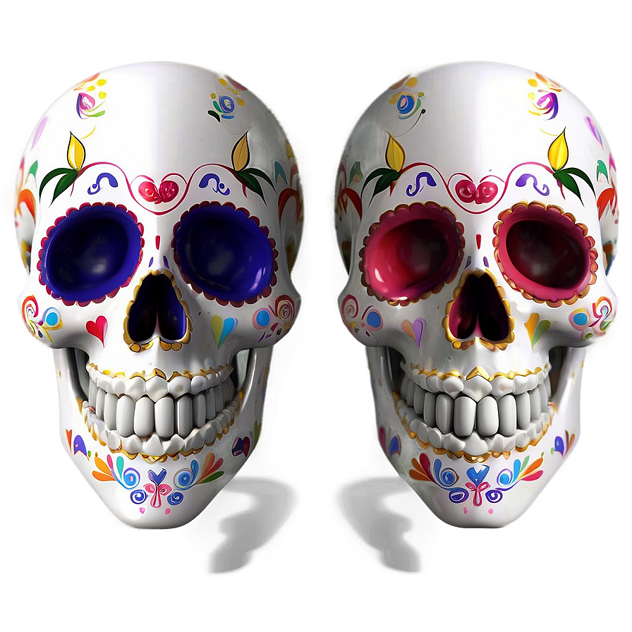 Traditional Dia De Los Muertos Skull Png 06112024