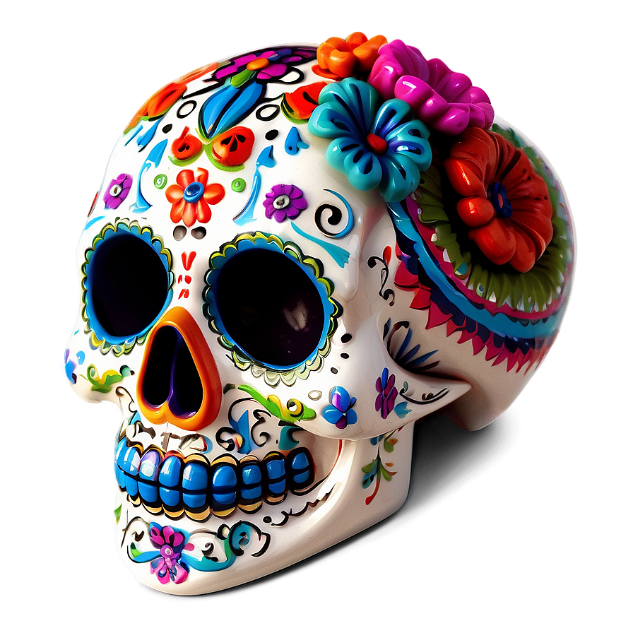 Traditional Dia De Los Muertos Skull Png 45