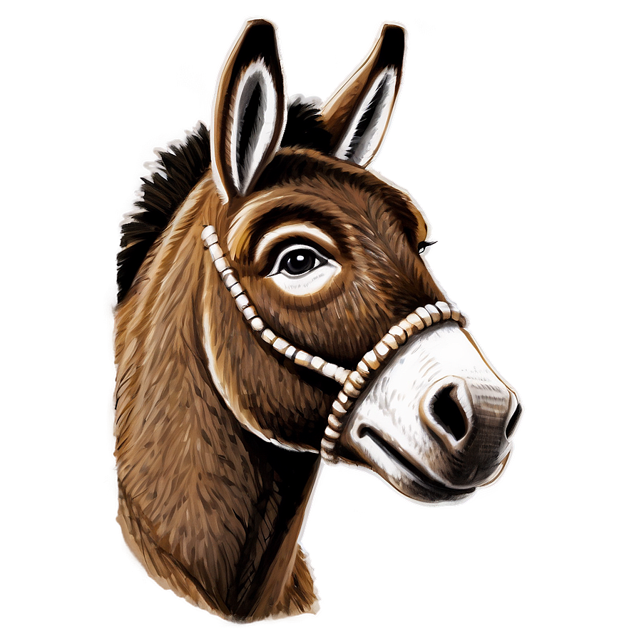 Traditional Donkey Drawing Png 05232024