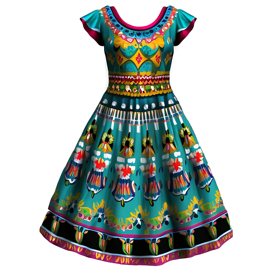 Traditional Fiesta Dress Png 06202024